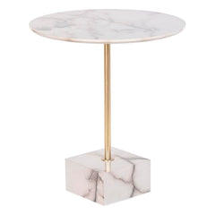 Table d'appoint DKD Home Decor Marbre Acier Résine (45 x 45 x 50 cm)