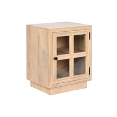 Table de Nuit Home ESPRIT Naturel Verre Bois de manguier 45 x 35 x 57 cm