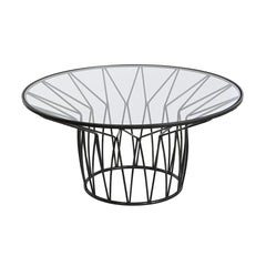 Table Basse Home ESPRIT Métal Verre 85 x 85 x 39 cm