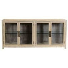 Buffet Home ESPRIT Naturel Verre Bois de manguier 178 x 40 x 80 cm