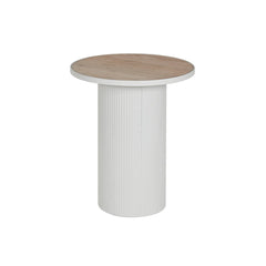 Table d'appoint Home ESPRIT Blanc Métal Bois MDF 46 x 46 x 56 cm
