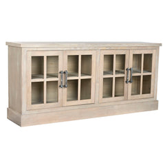 Buffet Home ESPRIT Naturel Bois Verre 180 x 40 x 82 cm
