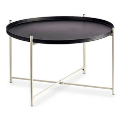 Table d'appoint Gift Decor Blanc Noir 76,5 x 46 x 76,5 cm