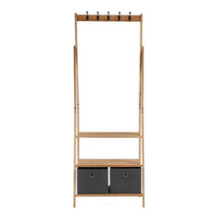 Porte-manteau Kipit Marron Gris Bois Tissu 40,5 x 175 x 67 cm