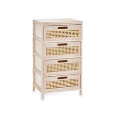 Caisson à Tiroirs Rattan Naturel 40 x 73 x 29 cm 4 tiroirs