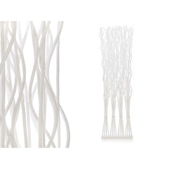 Paravent Gift Decor Blanc Bois de saule 50 x 182 x 13 cm 4 Bouquets