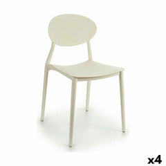 Chaise de Salle à Manger Gift Decor Blanc Plastique 41 x 81 x 49 cm (4 Unités)